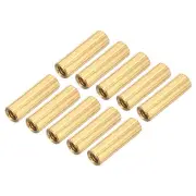 100 Pcs Brass Round Straight Spacer, for Electronics Industries (M2 x 3 x 12mm)