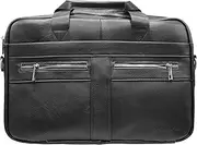 Zerimar | Unisex Leder Aktentasche | Schultertasche für Laptop und Arbeit | 100% echtes Leder | abnehmbarer Schultergurt 141 cm | 5 Reißverschlusstaschen | Braun