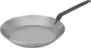 Matfer Bourgeat Carbon Steel Round Fry Pan, Black, 300 mm Size