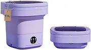Portable washing machine,Mini Washer,11L upgraded large capacity foldable Washer, Deep cleaning of underwear, baby clothes and other small clothes.Suitable for apartments, dormitories, hotel.