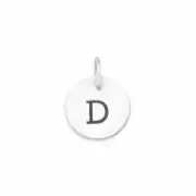 Sterling Silver Oxidized Initial "D" Charm