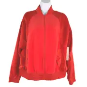 Athleta Zion Microfleece Full Zip Jacket Medium Torch Red Polyester NWT CJ-1898