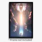 Pixel Art Poster - Angelic Reef (8 Bit Psychedelic Trippy Video Game Print)