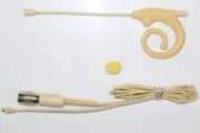 Snail Ear Hook Headset Microphone for Audio-Technica BodyPack Detachable Cable