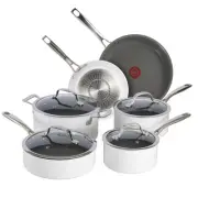 T-fal Excellence Ceramic Non-Stick Cookware Set, 10-piece White