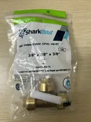 SharkBite U360LFA 3/8 in. Push X 3/8 in. D Push Brass Tee
