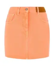 logo-patch denim miniskirt 27,30,32 Pink