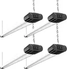 Paquete de 4 luces LED de taller conectables, 4400 lm