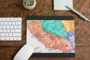 California Map Mouse Pad for Computer Office Gaming Desk Non-Slip