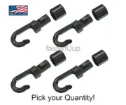 Shock Bungee Cord Open End Hooks Black 3/16 1/4 Cord Kayak Canoe Rafting Boating