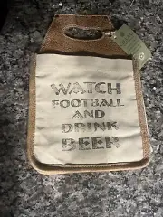 CLEA RAY WATCH FOOTBALL AND DRINK BEER 6 Pack Caddy Canvas & Recycled Paper