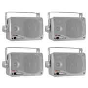 Set of (2) Pyle 3.5-Inch 200 Watt 3-Way Weather Proof Mini Box Speakers