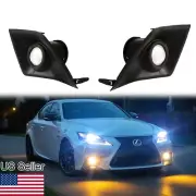 2Pcs JDM Projector 3500K Yellow LED Fog Light Kit For 2014-2016 Lexus IS F-Sport (for: Lexus)