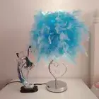 White Feather Iron E27 Handwork Living Room Bedroom Desk Table Lamp Light