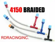 ONE INLET 4150 BRAIDED KIT HOLLEY QUICK FUEL CHOICE OF 3 COLOR FREE USA SHIPPING