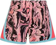 [Nike] Girls' Dry Tempo Running Shorts (Bleached Coral(3MC856-A6P)/Pink/Blue, 4)