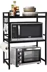 Extendable Microwave Oven Rack, Adjustable 3-Tier Microwave/Toaster Shelf