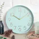 TROMSO 紐約時代玫瑰金靜音時鐘-時代藍綠金