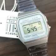 Casio F-91WS-8DF Vintage Transparent Resin Digital Unisex WatchOriginal New