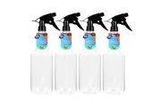 4PK White Glove Spray Bottle 1L Refillable Container Jar w Spray Nozzle Black