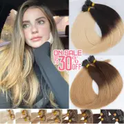 Ombre Russian Nano Ring Loop Micro Bead Tip Human Remy Hair Extensions 200G 200S