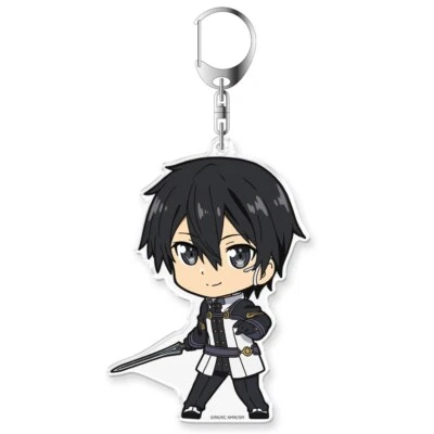 NEW Sword Art Online Kirito Kirigaya Kazuto Acrylic Key Holder Official Japan