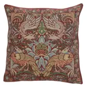 Cushion Cover - William Morris Peacock & Dragon Red - Tapestry Throw Pillow New