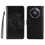 Imprinting Tree Pattern Leather Phone Stand Cover For Realme 12 Wallet Case