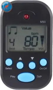 Digital Metronome, Mini Multi-Functional Beat Tempo 0-9 Beat Value 3-Gear Volume
