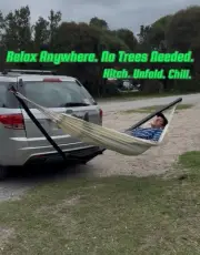 Hitch Hammock Stand | Fits 2 Inch Tow Hitch | Folding Design for Camping & 4WD