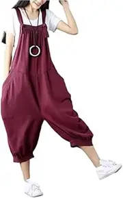 [YiKeGuiHuaShu] Knitted Denim Versatile Loose Large Size Women Korean Style Drop Casual Women's Leg Straight Jumpsuits