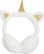 [ANDRESLAD] Unicorn Ears Headphones Cat Ear Headband Gaiter Adjustable Ear Ear Muffs Horn Weather Ear Warmer Wolf Bunny Furry Studs Plush Pink