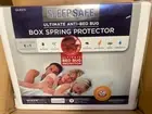 Sleep Safe Ultimate Anti-Bed Bug Box Spring Protector, Queen (NEW)