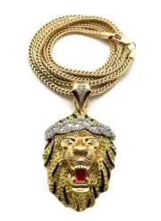 NEW KING LION PIECE & 30" FRANCO CHAIN*