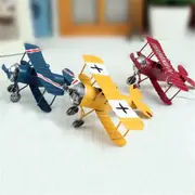 Zakka Plane Toy Classic Model Collection Childhood Memory Antique Tin Toys Home Decor 31 YELLOW