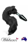NEW Tailz 4 inch Long Fox Tail Glass Butt Plug, Sex Toy, Wild Secrets