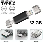 32GB i Flash Drive Type C + USB 3.0 OTG Adapter Memory Stick For Samsung Android