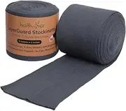 LayerGuard Cotton Stockinette Sleeve Roll, Naturally Stretchable Raw Cotton – Comfort wear, Sweat Absorbent – Reduces Itch, Odor and Prevents Residue build up - Suitable for Under and Over Cast Bandage Wear (Grey - 3 Inch)