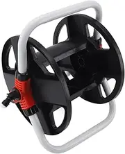 Water Hose Holder Portable Reel Cart Garden Lawn ABS Storage Rack Black