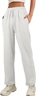 Baggy Wide Leg Pants for Women Open Bottom Lightweight High Waist Joggers Sweatpants Drawstring Elastic Casual Pants
