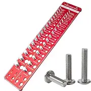 Nut and Bolt Thread Checker | Metal 34 Hole Thread Gauge,Screw Size Tester, Bolt Measuring Supplies for Industrial, Workshops