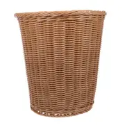 Iron Trash Can Office Garbage Sorting Basket Rattan Waste