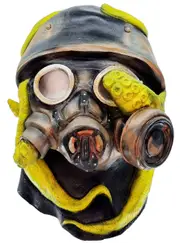 Kraken Warfare Latex Gas Mask with Tentacles Halloween Accessory