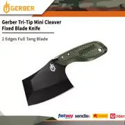 Gerber Tri-tip Mini Cleaver Fixed Blade Knife 2 Edges Hunting Blade 31-003727