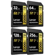 Lexar Professional 2000x 32GB 64GB 128GB 256GB UHS-II U3 4K SDHC SDXC SD Card