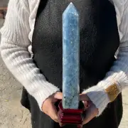 ALL 2.9LB Natural Celestite Quartz Obelisk Crystal Wand Point Healing G5296