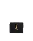 Saint Laurent Kate Tri-Fold Wallet Black Leather Women Wallets & Pouches