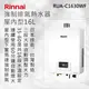 Rinnai林內【RUA-C1630WF】屋內型16L強制排氣熱水器 北北基安裝