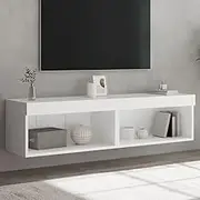 TV Stands Set, Modern Wall Entertainment Center, Media Cabinets, Shelf, Living Room Furniture, Storage Space, White, 60x30x30 cm