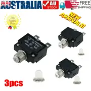 3pcs 5-30 AMP Push Button Manual Reset Thermal Circuit Breaker Overload Switch